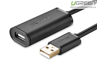 Cáp USB nối dài 20m có chíp khuếch đại Ugreen 10324 chính hãng