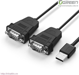 Cáp USB to 2 rs232 ( USB to 2 Com) chính hãng Ugreen 30769 cao cấp