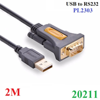 Cáp USB to Com dài 1,5m chính hãng Ugreen 20211 cao cấp