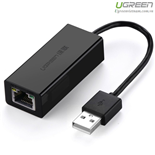 Cáp USB to Lan 2.0 cho Macbook, pc, laptop hỗ trợ Ethernet 10/100 Mbps chính hãng Ugreen 20254