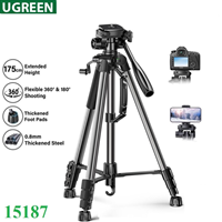 Chân Tripod dùng cho máy ảnh, điện thoại, cao 55cm - 175cm, Xoay 360 độ Ugreen 15187/LP661 cao cấp