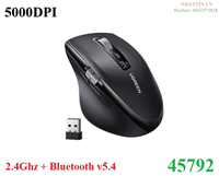 Chuột không dây Bluetooth v5.4 & Wirelless 2.4GHz hỗ trợ 5000DPI Ugreen 45792 cao cấp