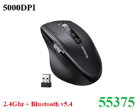 Chuột không dây Bluetooth v5.4 & Wirelless 2.4GHz hỗ trợ 5000DPI Ugreen 55375 cao cấp