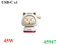 Củ sạc nhanh 45W hình con mèo USB Type-C Ugreen 45947/X640 cao cấp