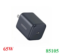 Củ sạc nhanh 65W cổng Type-C x1 Ugreen 85105 cao cấp (US Plug)