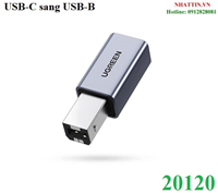 Đầu chuyển đổi USB Type-C âm sang USB Type-B dương máy in Ugreen 20120 cao cấp