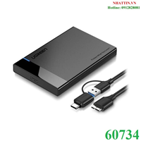 Hộp box đựng ổ cứng 2,5 inch USB 3.0 Sata 5Gbps Ugreen 60734 cao cấp (hỗ trợ 6TB)