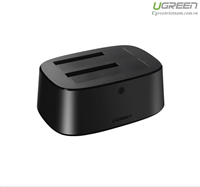 Hộp đựng ổ cứng 2.5/3.5inch Sata/ USB 3.0 hỗ trợ 12TB chính hãng Ugreen 50742 cao cấp
