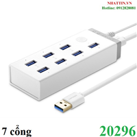 Hub đa năng gồm 7 cổng USB 3.0 Ugreen 20296 kèm sạc điện thoại, máy tính bảng...