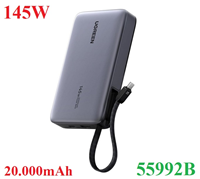 Pin dự phòng Nexode 20000mAh công suất 145W cho điện thoại laptop Ugreen 55992B/PB551 cao cấp