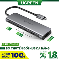 Thiết bị mở rộng USB type-C sang HDMI/ Hub USB 3.0 hỗ trợ sạc cổng USB-C chính hãng Ugreen 50209