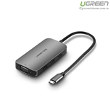 Thiết bị mở rộng USB type-C sang VGA/ Hub USB 3.0 hỗ trợ sạc cổng USB-C chính hãng Ugreen 50210