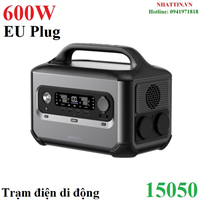 Trạm phát điện PowerRoam 600w lưu trữ 680Wh, Pin LiFePO4, Sạc nhanh 1 giờ Ugreen 15050 cao cấp